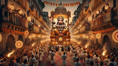 Lord Hanuman festival wallpaper - free HD and 4K Lord Hanuman Festival Procession Wallpaper for desktop and phone