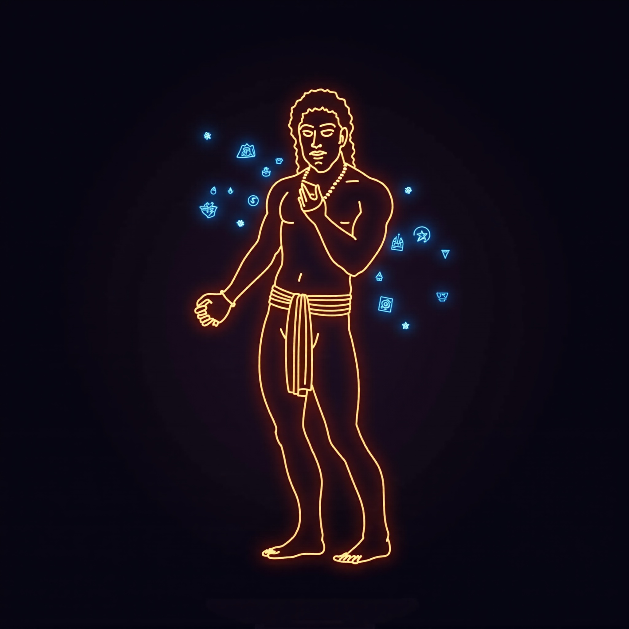 Lord Hanuman neon wallpaper - free HD and 4K Lord Hanuman Neon Devotion Wallpaper for desktop and phone