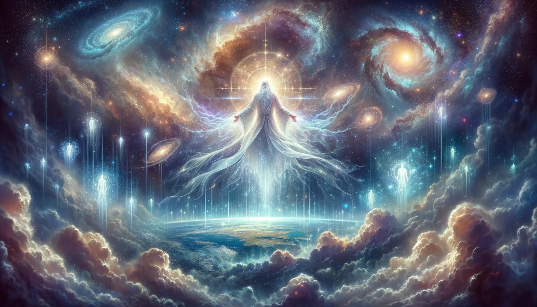 Jesus Christ Cosmic Ascension Wallpaper - cosmic wallpaper