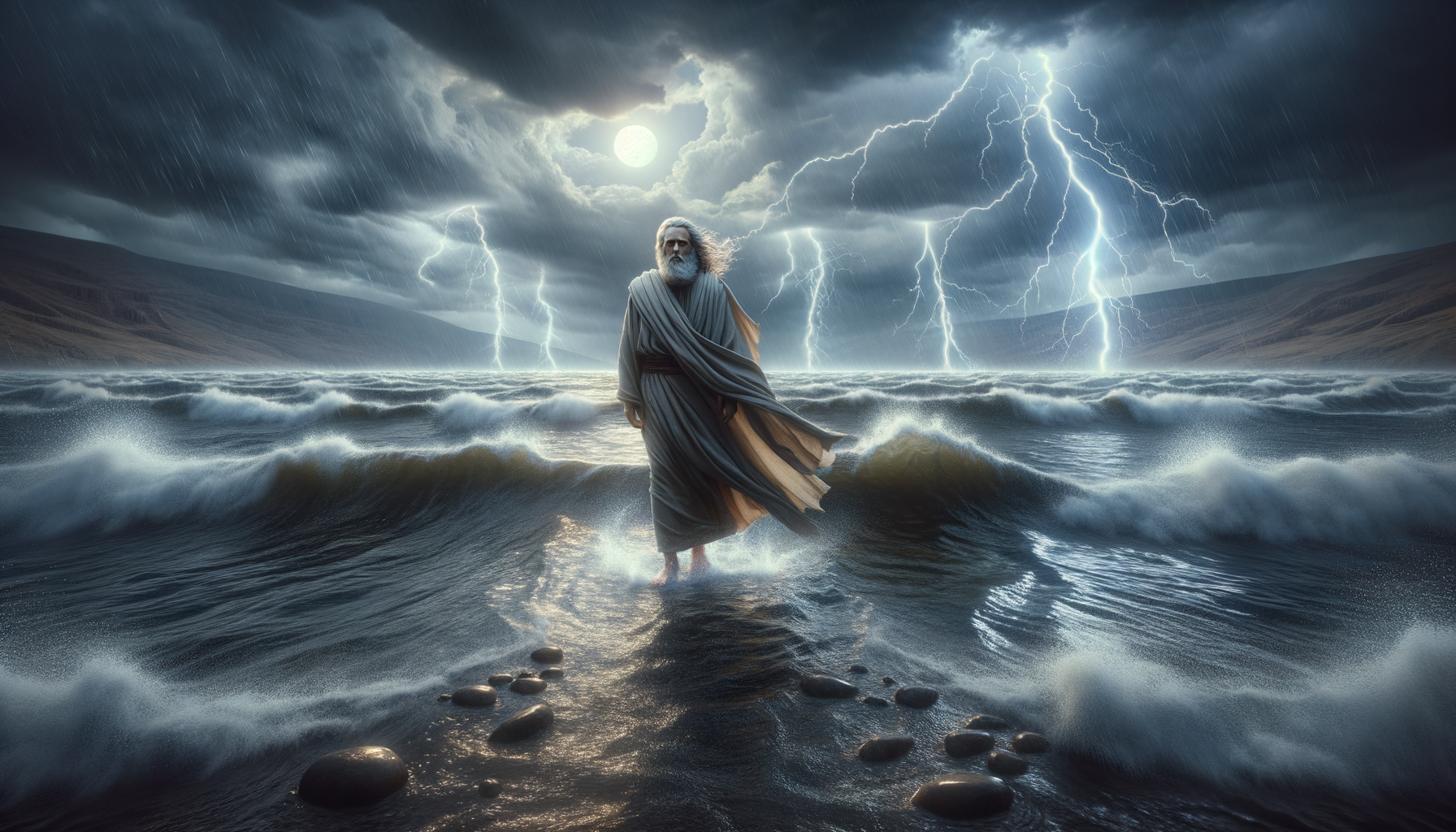 Jesus Christ Walking Water Wallpaper - cinematic wallpaper