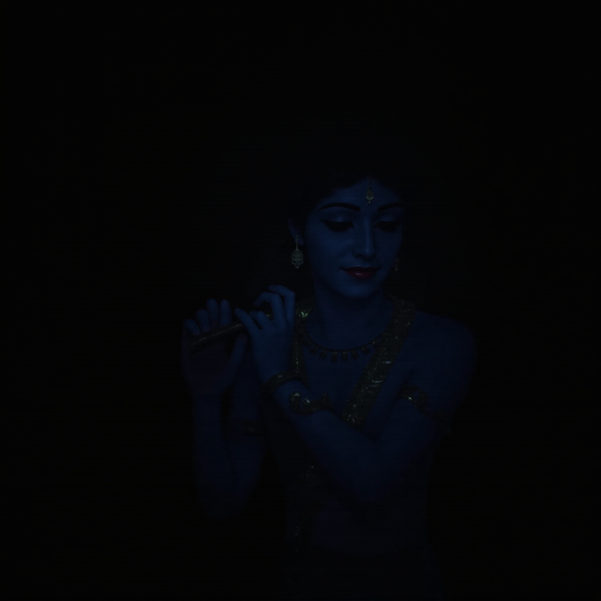 Lord Krishna dark amoled wallpaper - free HD and 4K Lord Krishna Dark Flute Player Wallpaper for desktop and phone