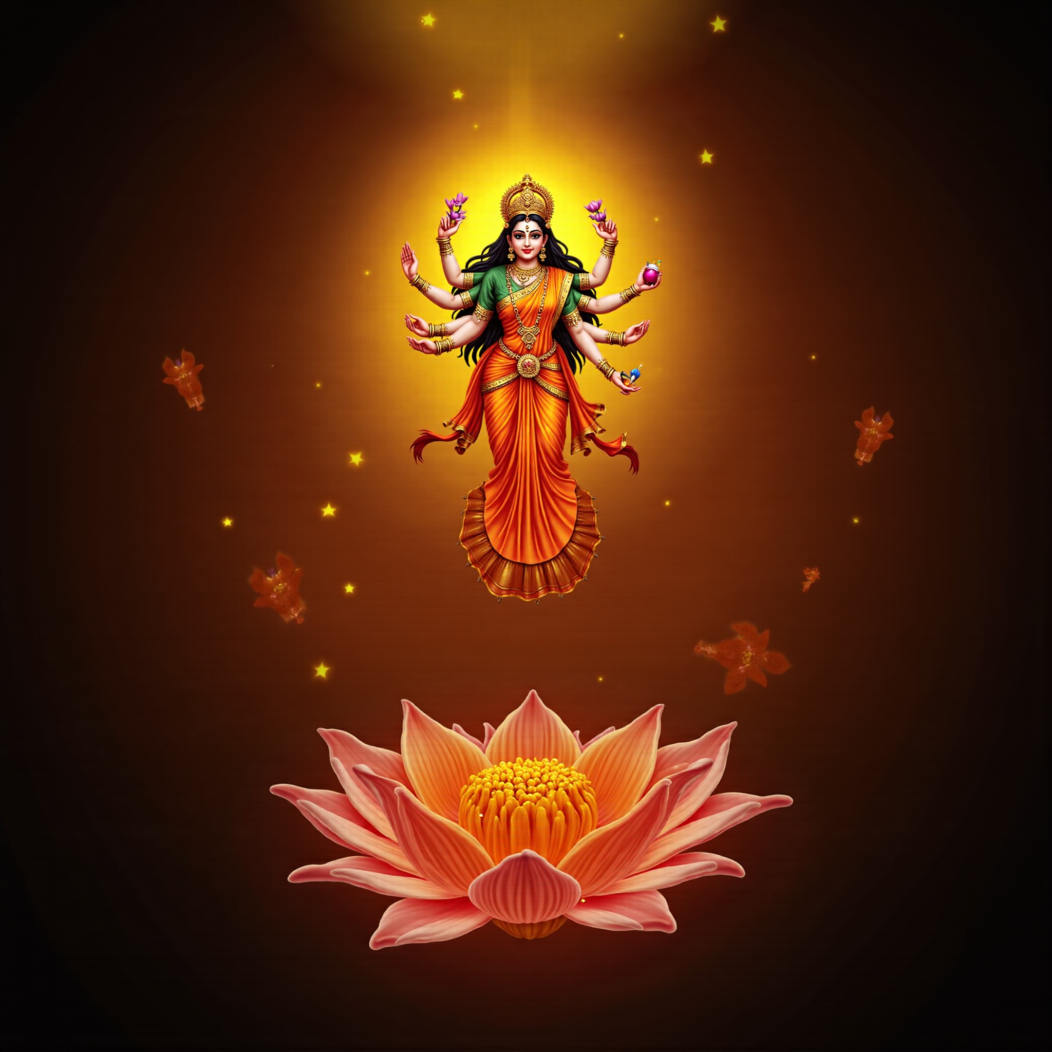 Goddess Lakshmi cosmic wallpaper - free HD and 4K Goddess Lakshmi Cosmic Prosperity Wallpaper for desktop and phone