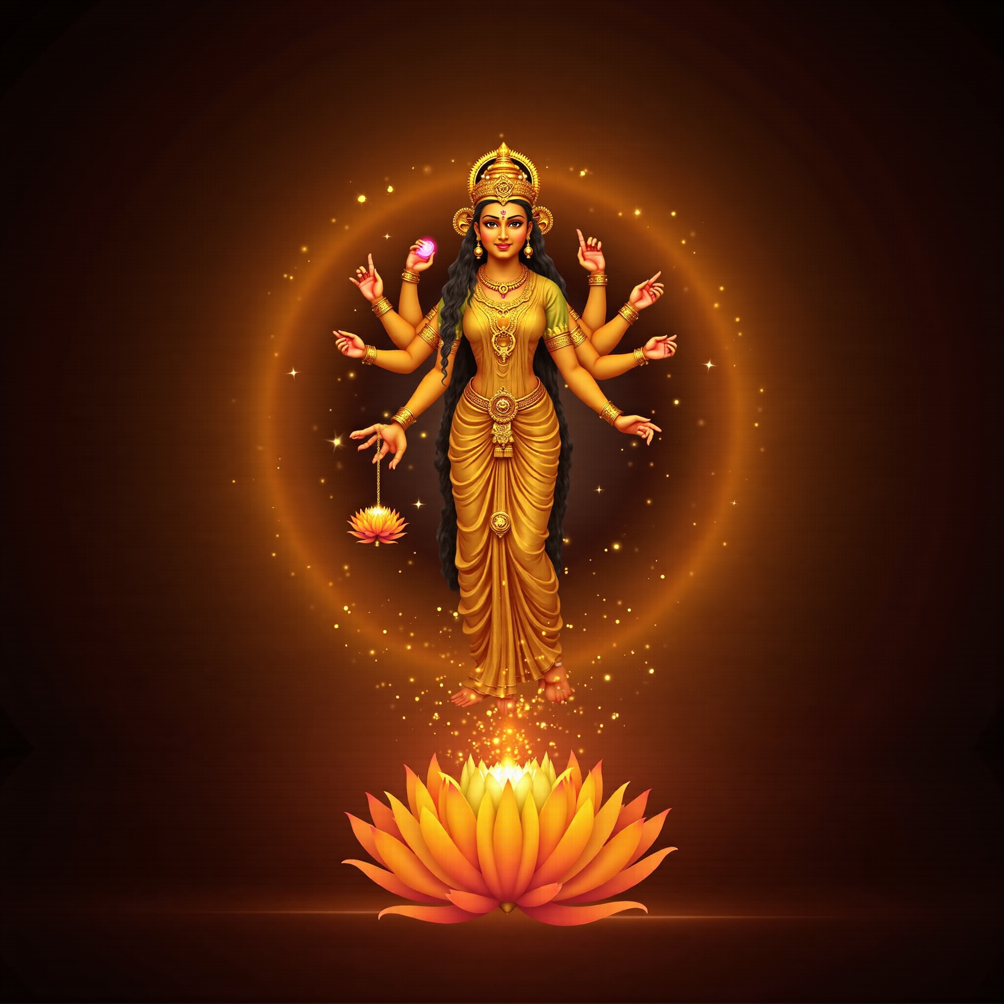 Goddess Lakshmi cosmic wallpaper - free HD and 4K Goddess Lakshmi Cosmic Prosperity Wallpaper for desktop and phone