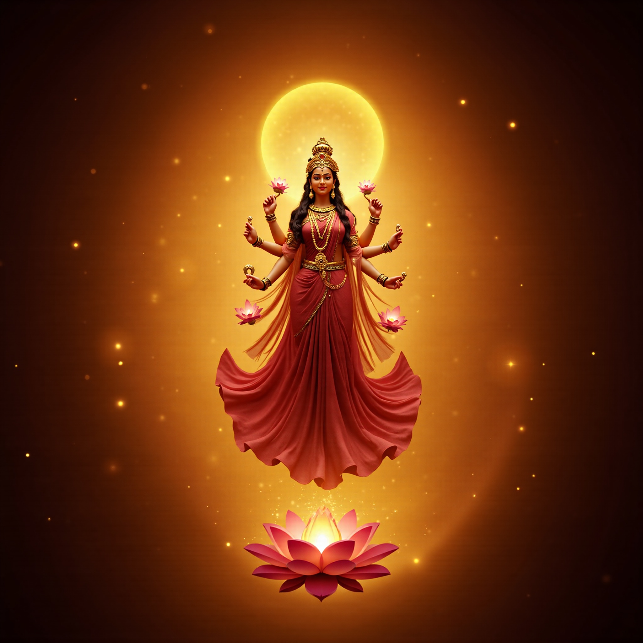 Goddess Lakshmi cosmic wallpaper - free HD and 4K Goddess Lakshmi Cosmic Prosperity Wallpaper for desktop and phone