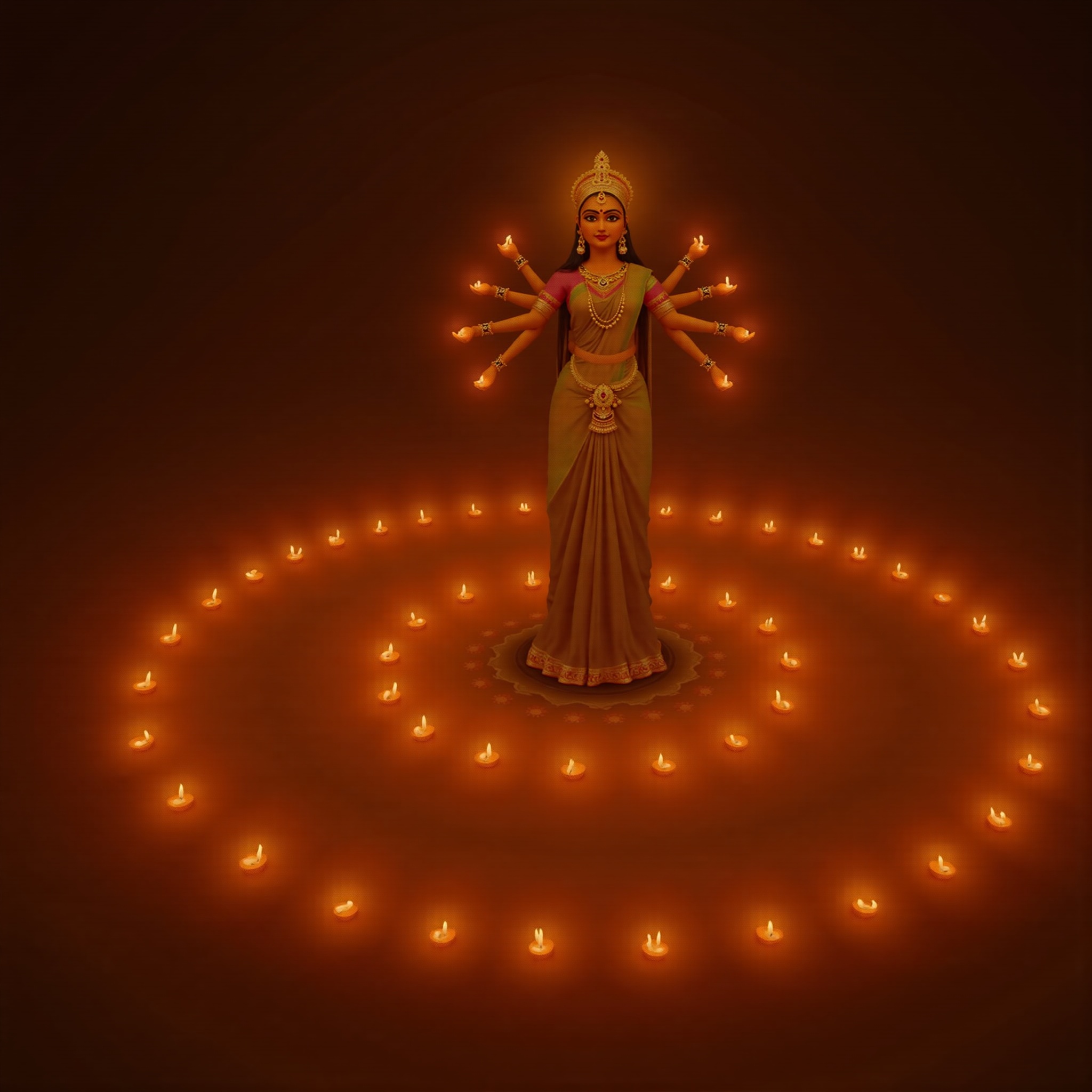 Goddess Lakshmi festival wallpaper - free HD and 4K Goddess Lakshmi Diwali Blessing Wallpaper for desktop and phone
