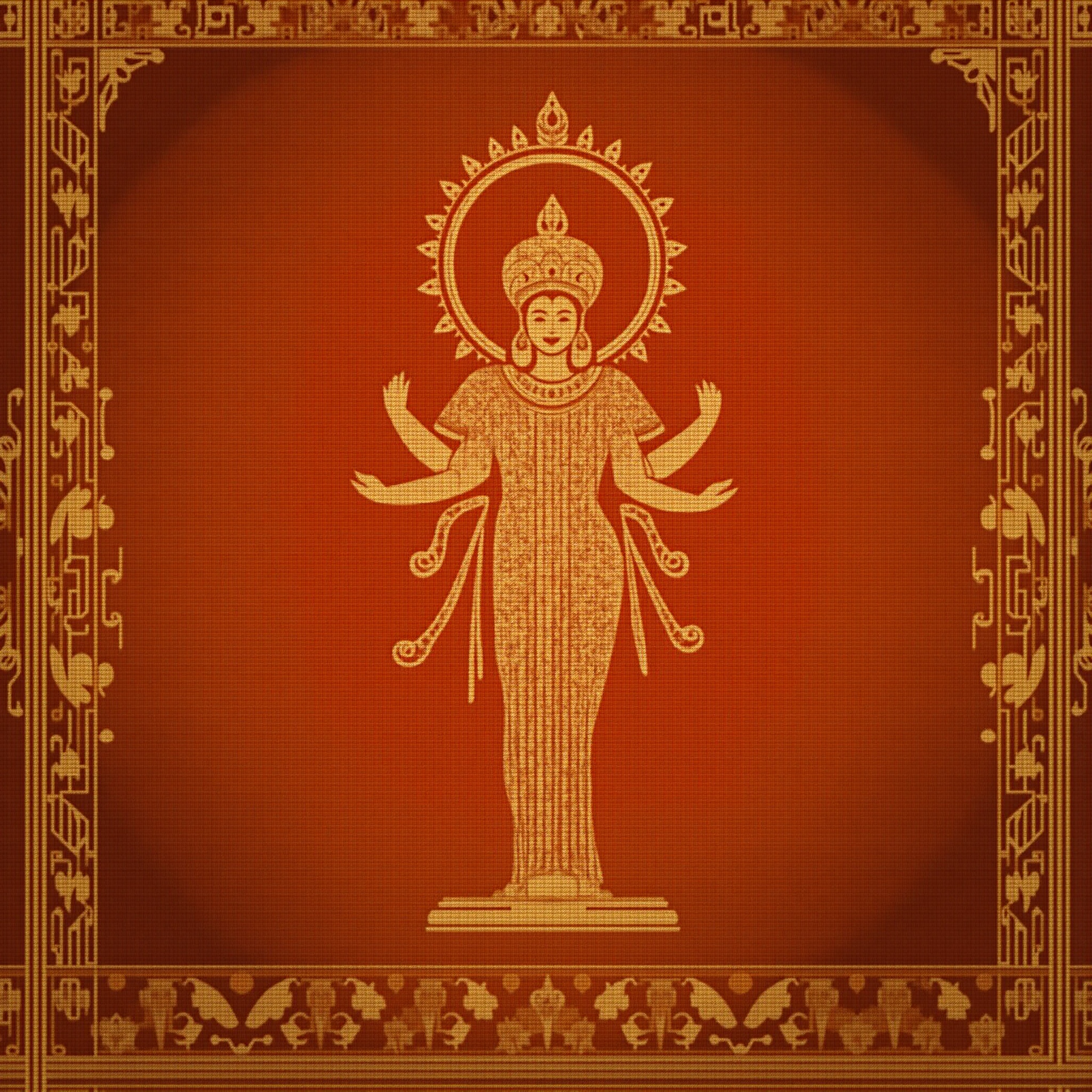 Goddess Lakshmi traditional wallpaper - free HD and 4K Goddess Lakshmi Traditional Tanjore Wallpaper for desktop and phone