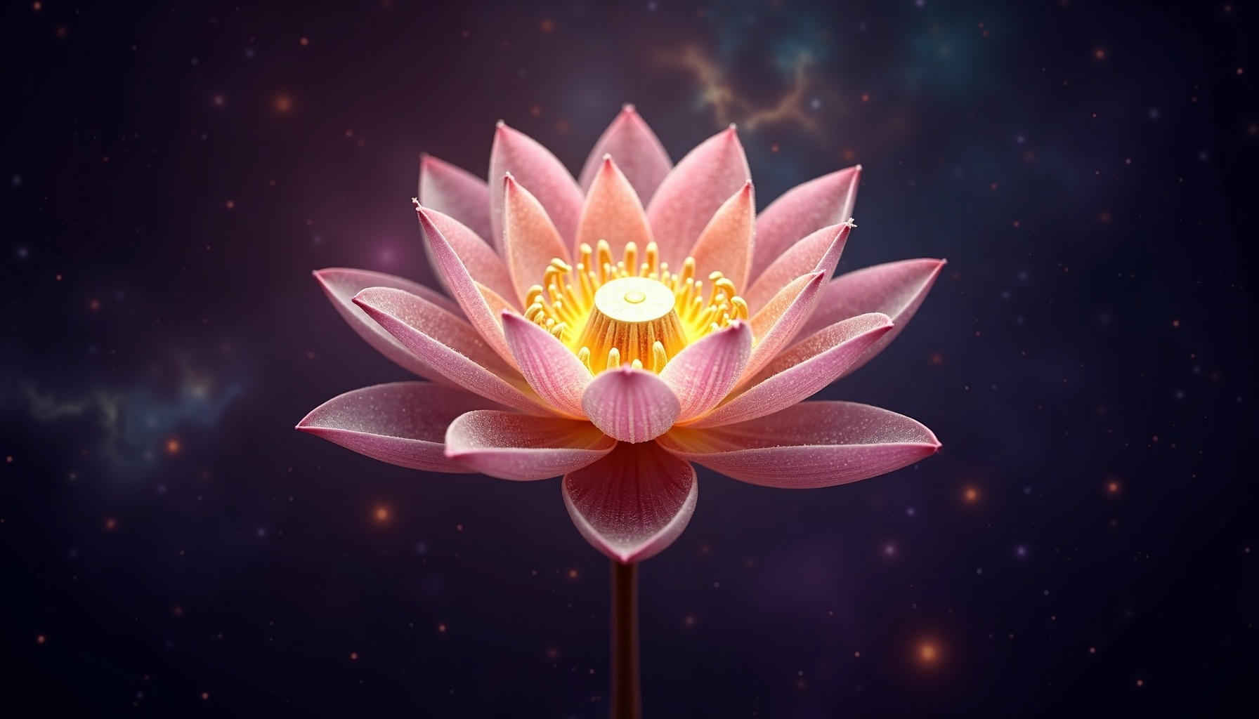 Lotus Spiritual Cosmic Lotus Wallpaper - cosmic wallpaper