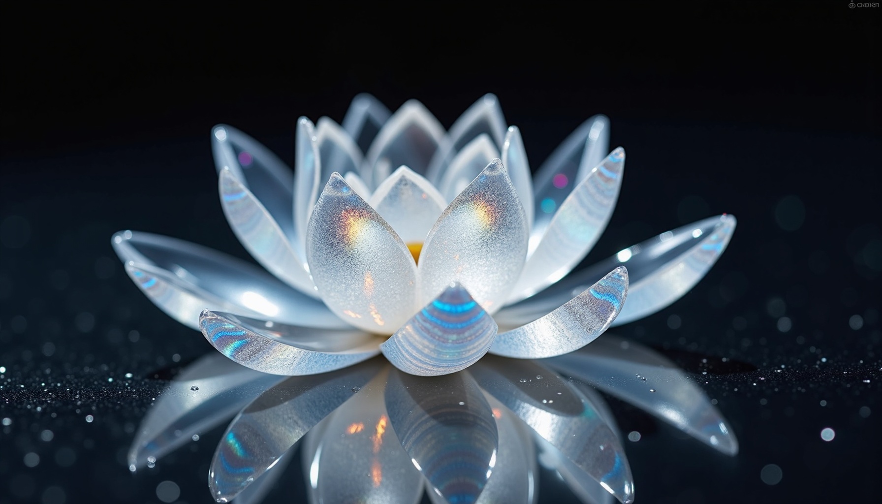 Lotus Spiritual Crystal Lotus Wallpaper - cinematic wallpaper
