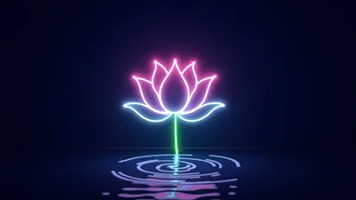 Lotus Spiritual neon wallpaper - free HD and 4K Lotus Spiritual Neon Bloom Wallpaper for desktop and phone