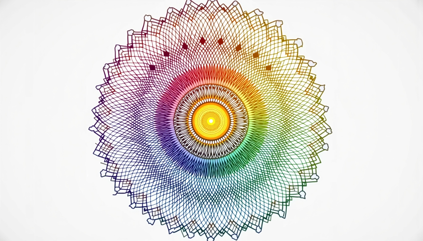 Lotus Spiritual Thousand Petal Wallpaper - geometric wallpaper