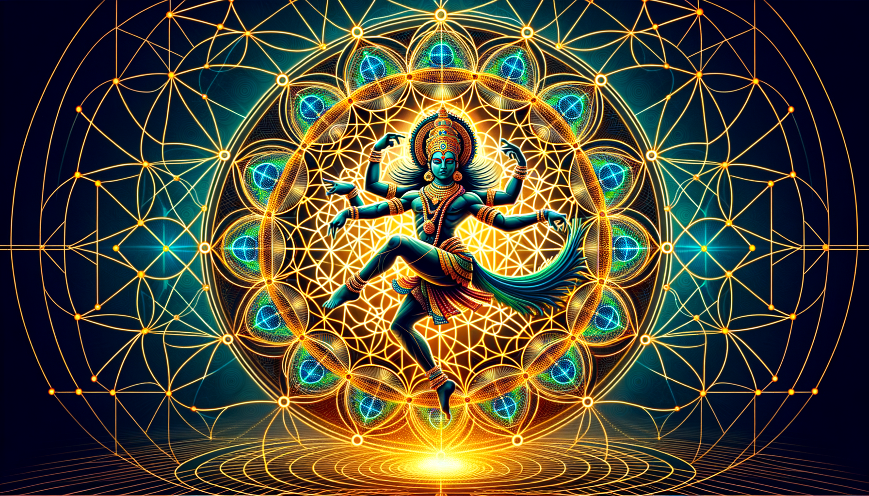 Nataraja Sacred Geometry Dance Wallpaper - geometric wallpaper