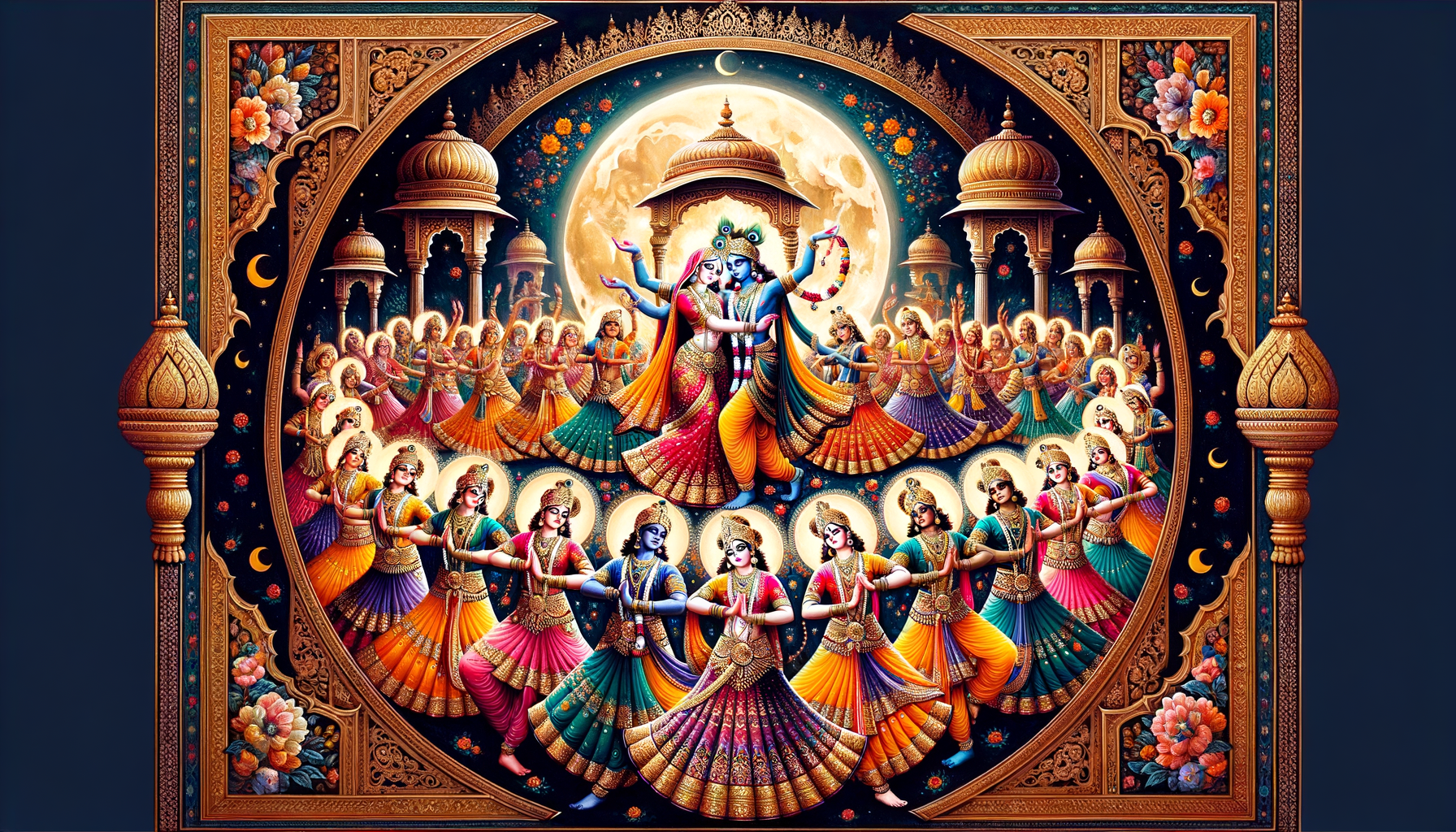 Radha Raas Leela Wallpaper - traditional wallpaper