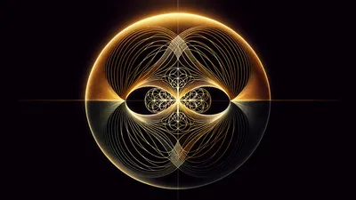 Sacred Geometry Vesica Piscis Dark Wallpaper - dark amoled wallpaper