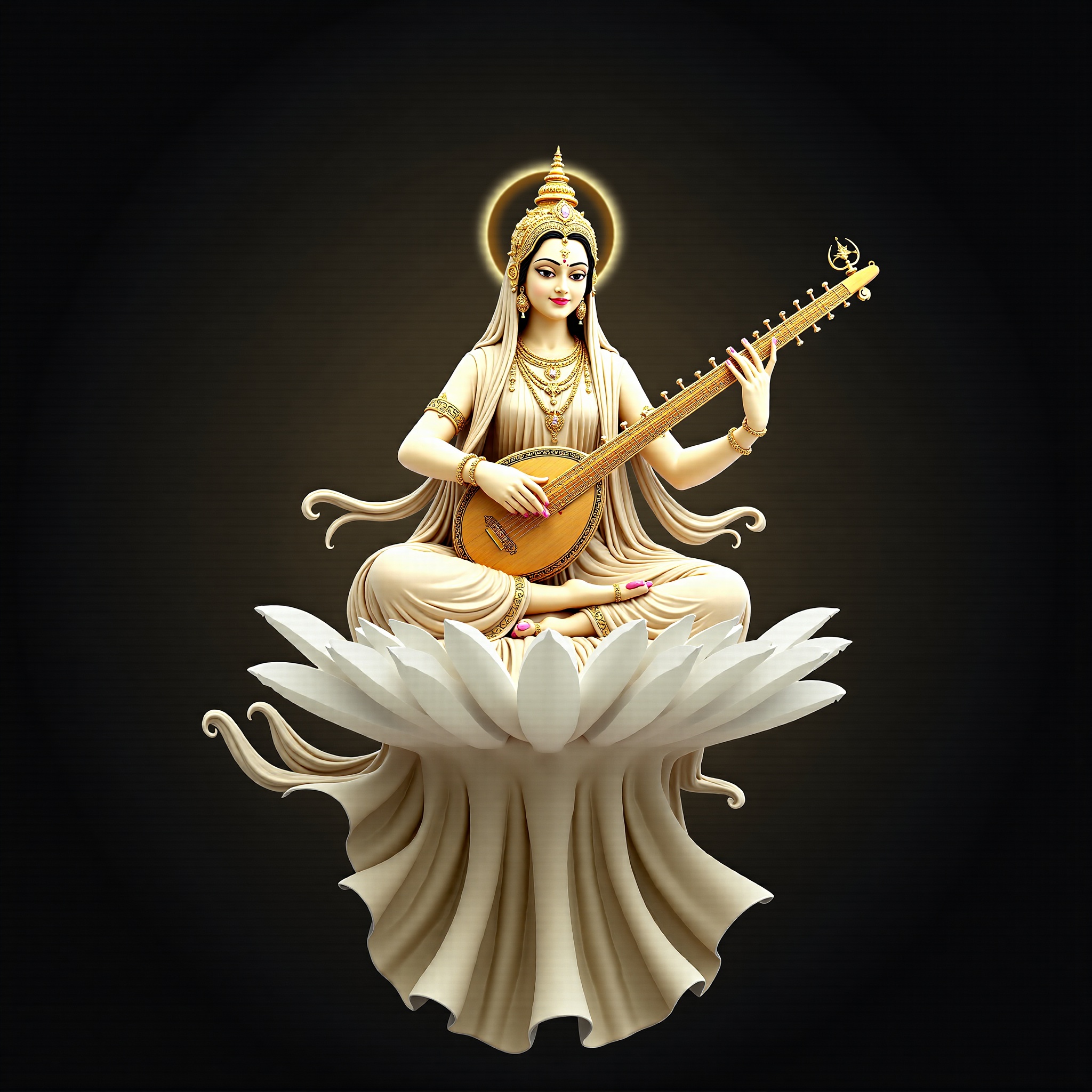 Goddess Saraswati cosmic wallpaper - free HD and 4K Goddess Saraswati Cosmic Knowledge Wallpaper for desktop and phone