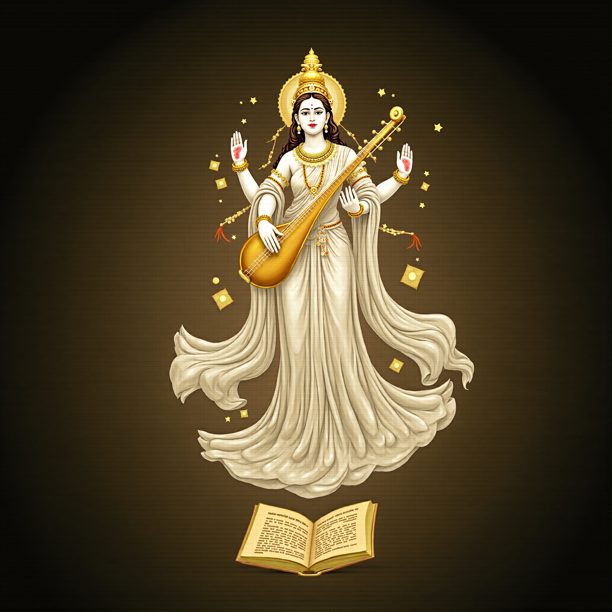 Goddess Saraswati cosmic wallpaper - free HD and 4K Goddess Saraswati Cosmic Knowledge Wallpaper for desktop and phone