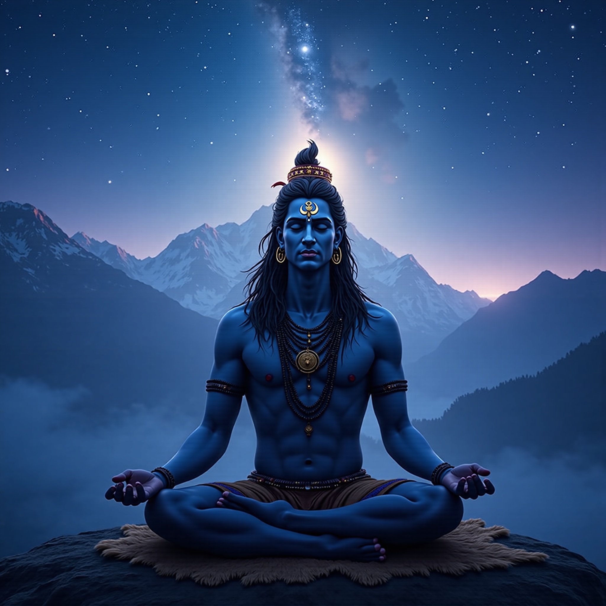 Lord Shiva cinematic wallpaper - free HD and 4K Lord Shiva Cosmic Meditation Wallpaper for desktop and phone