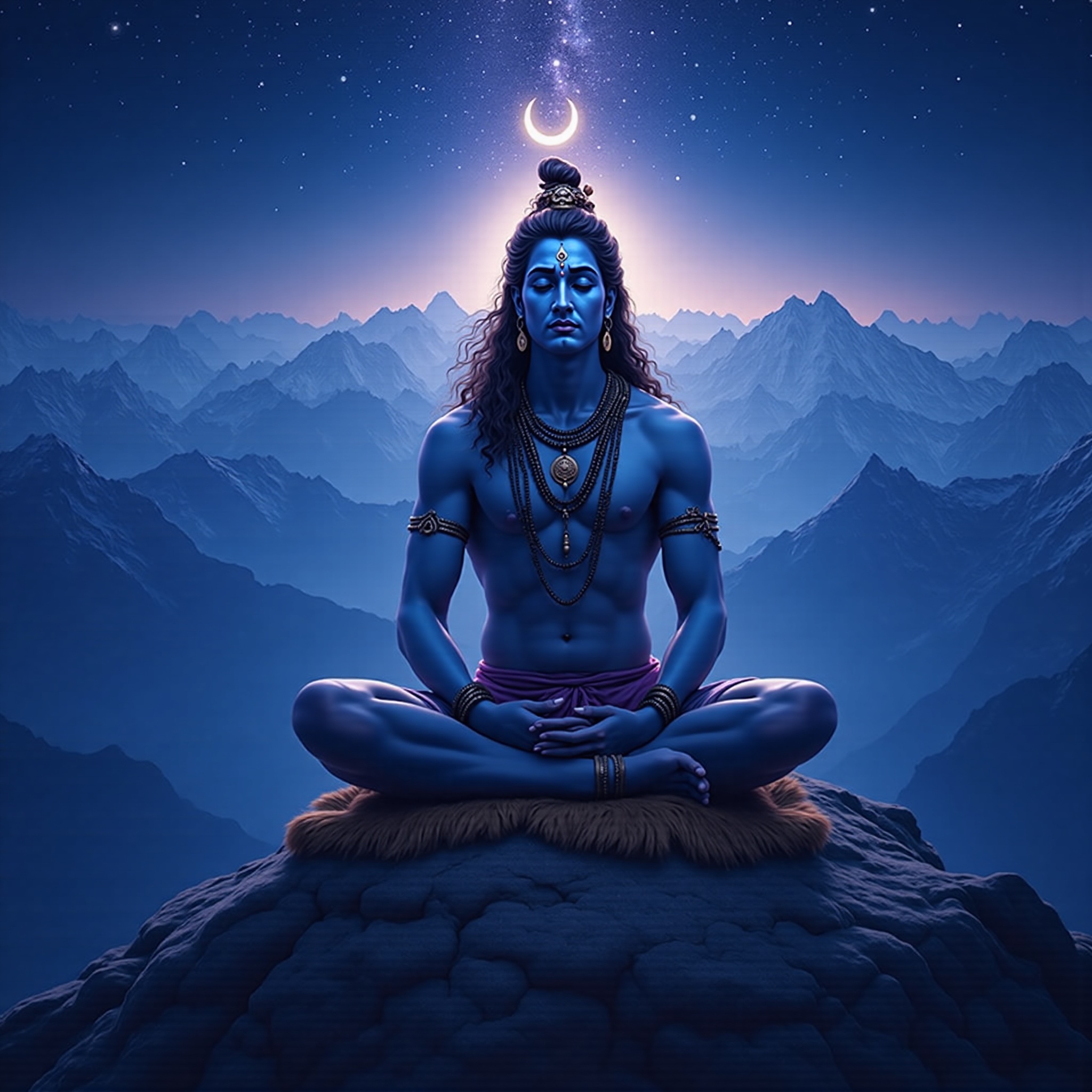 Lord Shiva cinematic wallpaper - free HD and 4K Lord Shiva Cosmic Meditation Wallpaper for desktop and phone