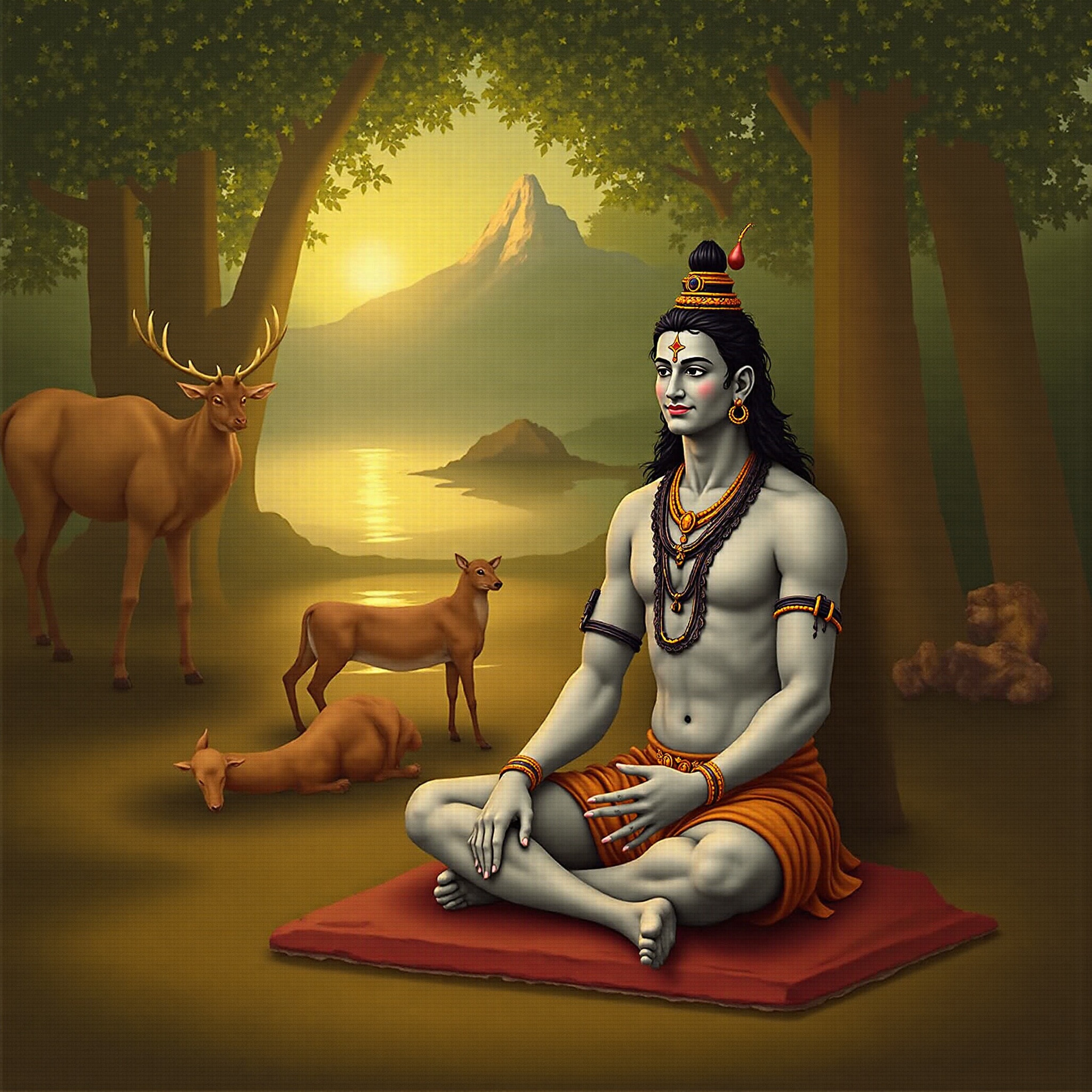 Lord Shiva traditional wallpaper - free HD and 4K Lord Shiva River Serenity Wallpaper for desktop and phone